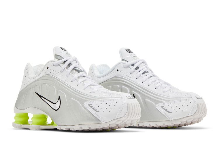Shox R4 White Metallic Silver Volt