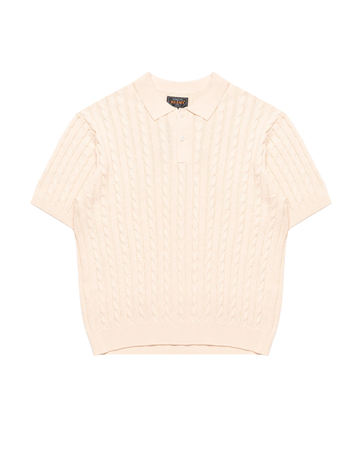 Beams+ Knit Polo Cable