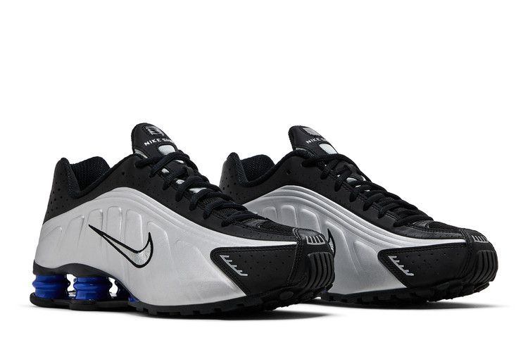 Shox R4 Metallic Silver Black Racer Blue