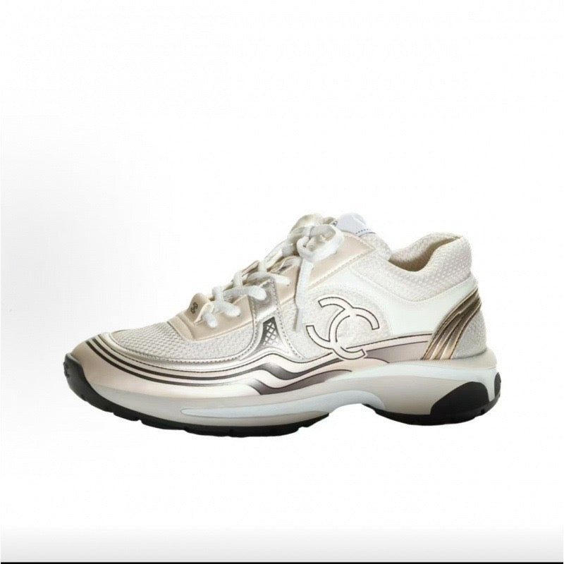 Chanel Sneaker Suede Calfskin & Mesh