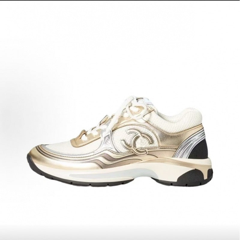 Chanel Sneaker Suede Calfskin & Mesh