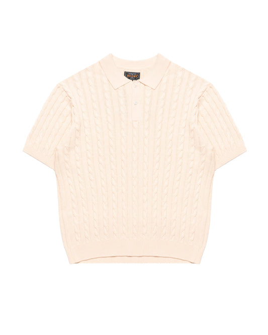 Beams+ Knit Polo Cable
