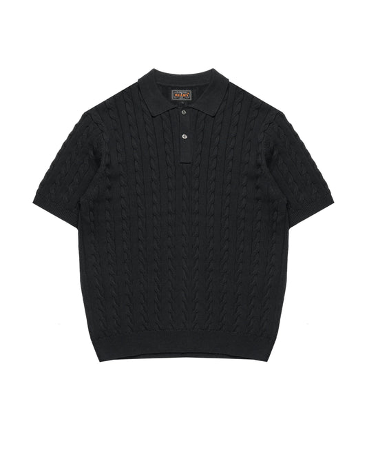 Beams+ Knit Polo Cable