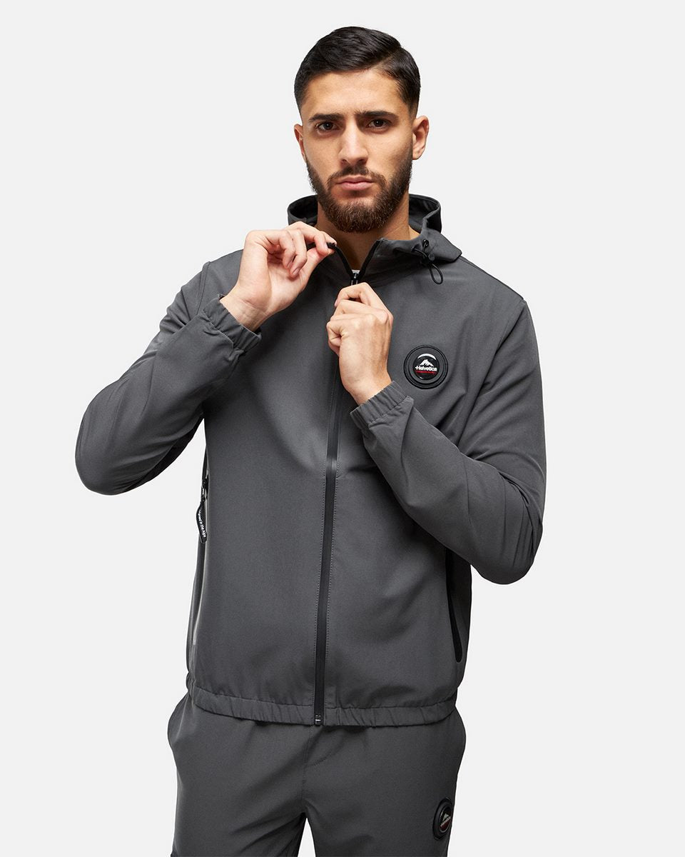 Veste à capuche Helvetica Neptune - Gris