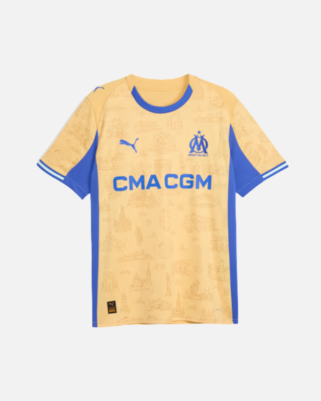 Maillot édition spéciale OM 2026 - Jaune/Bleu