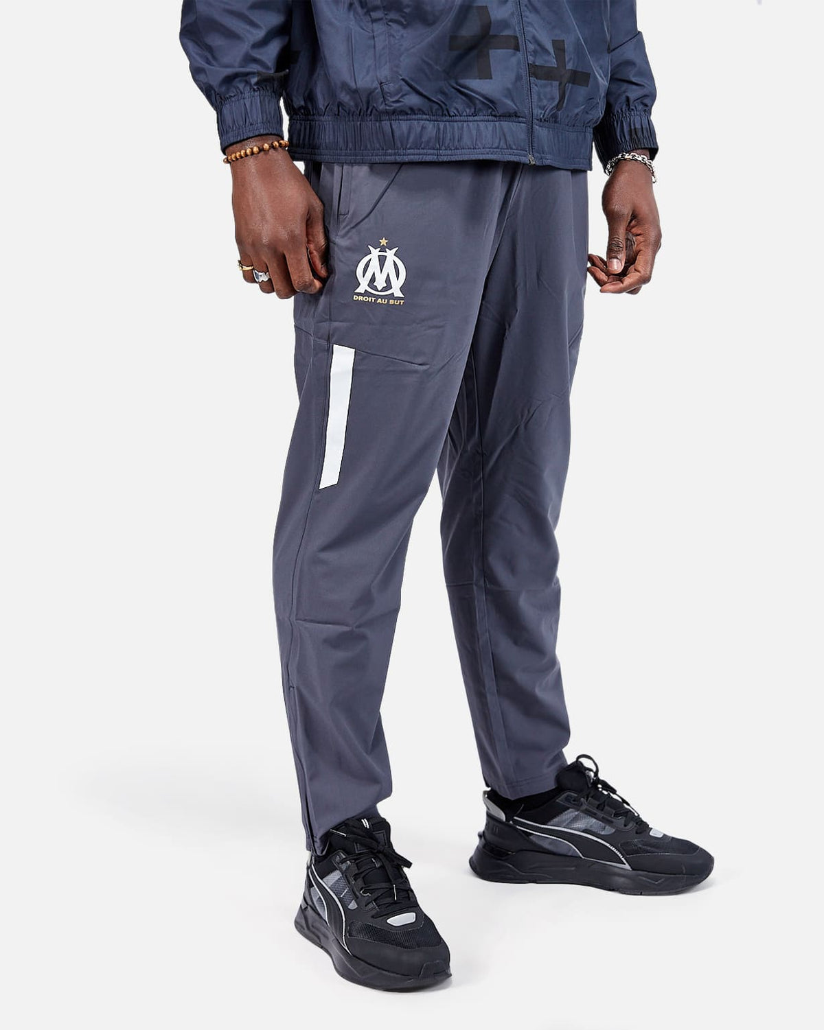 Pantalon de survêtement OM - Gris/Blanc