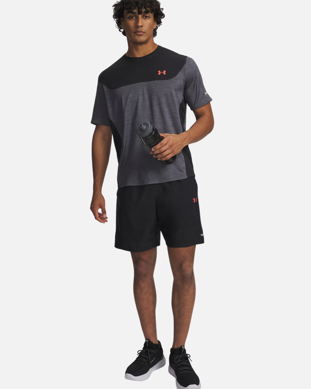 Short Under Armour Tech Utility - Noir/Rouge