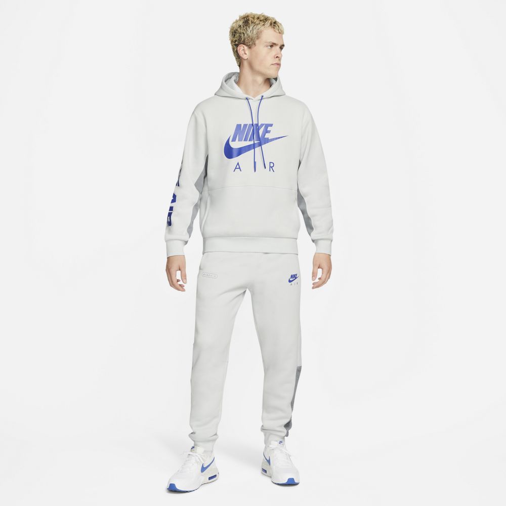 Sweat à capuche Nike Air Fleece - Gris/Bleu