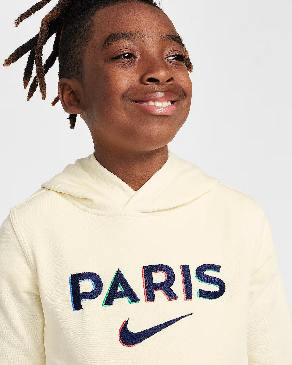 Sweat à capuche PSG Junior 2024/2025 -  Beige/Bleu