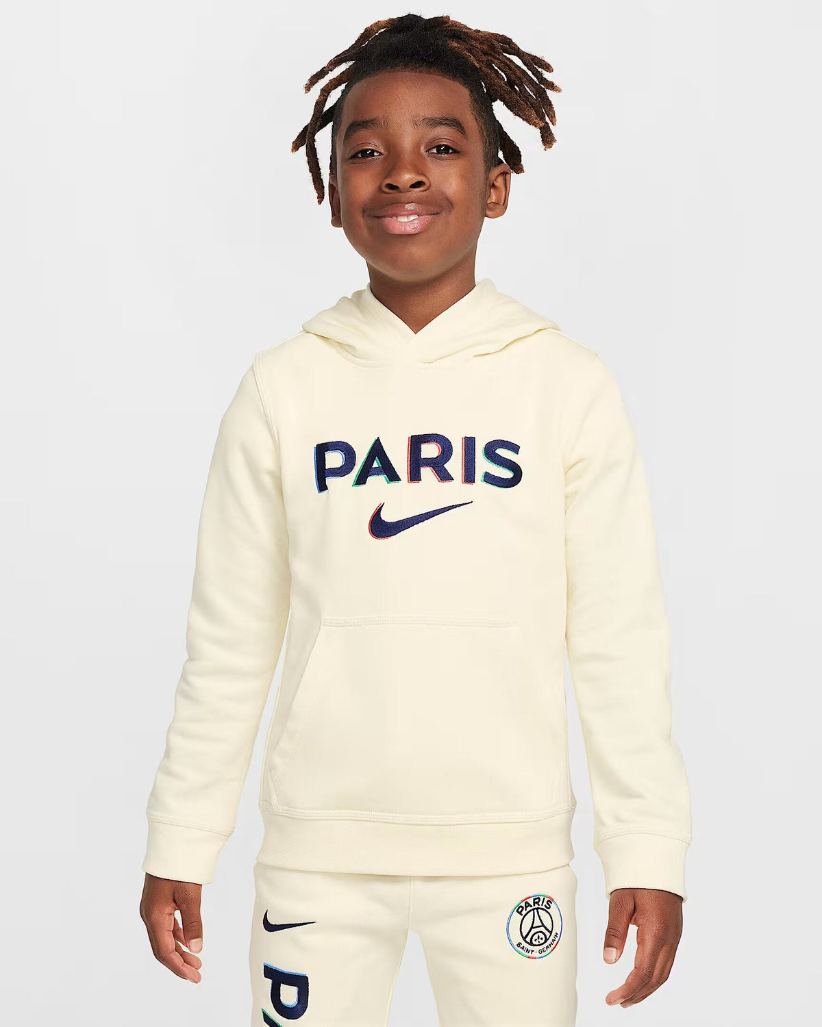 Sweat à capuche PSG Junior 2024/2025 -  Beige/Bleu