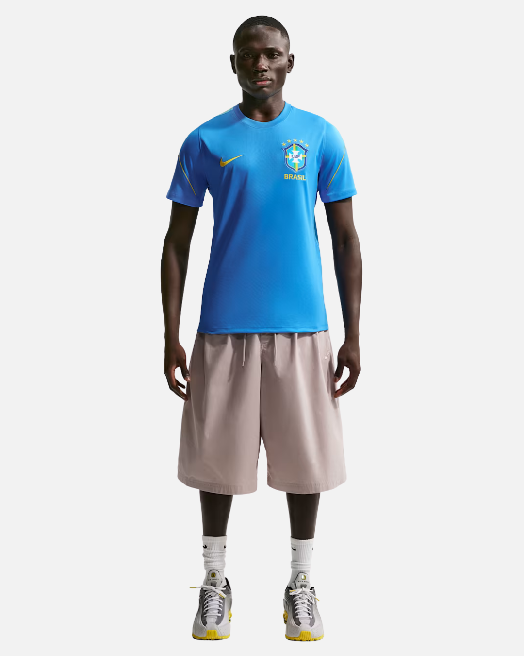 Haut d'entrainement Brésil Coupe du Monde 2026 - Bleu/Jaune