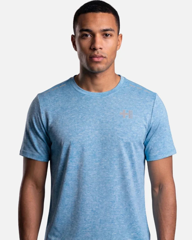 T-shirt Helvetica Usain 12 - Bleu