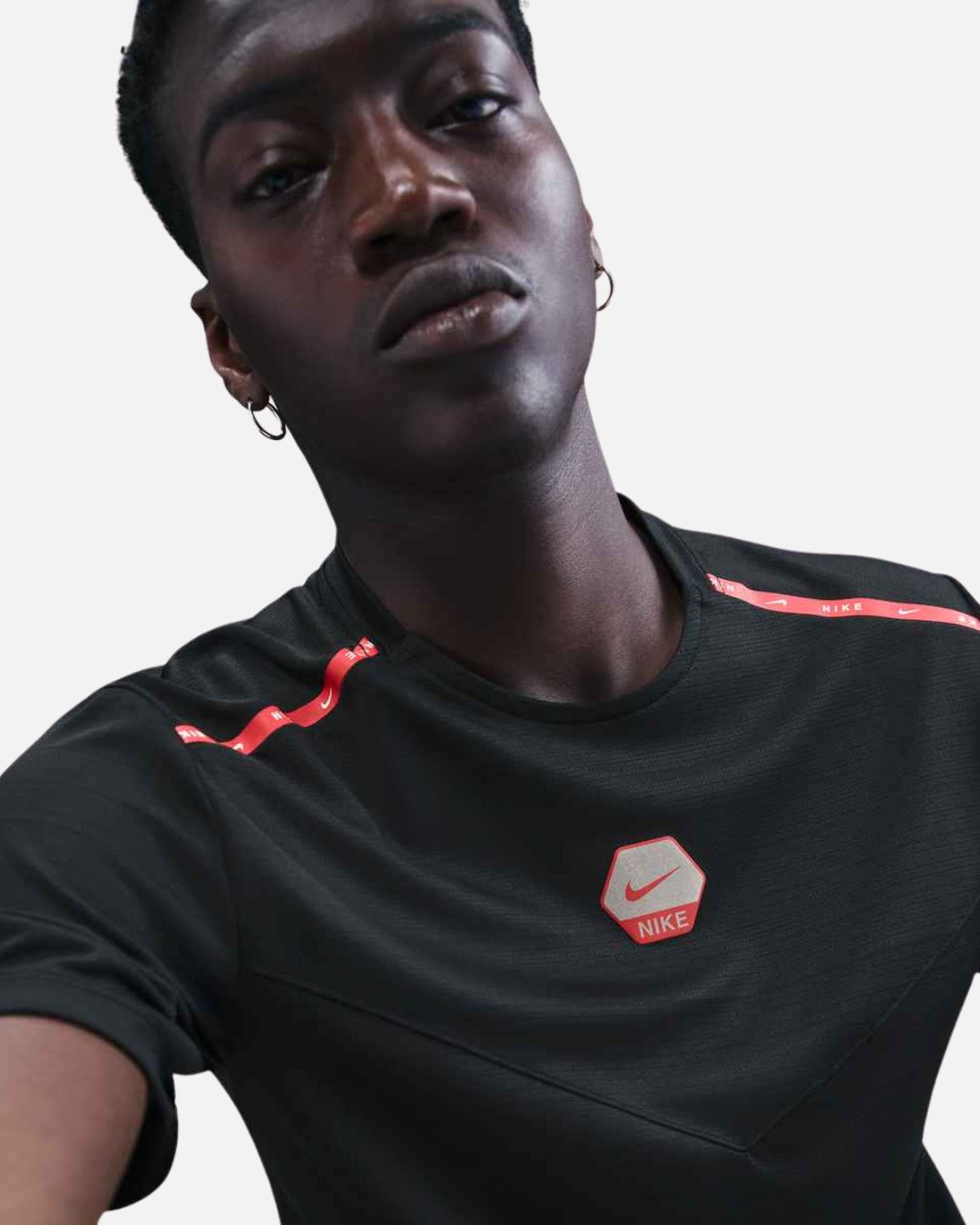 T-shirt Nike Running - Noir/Rouge
