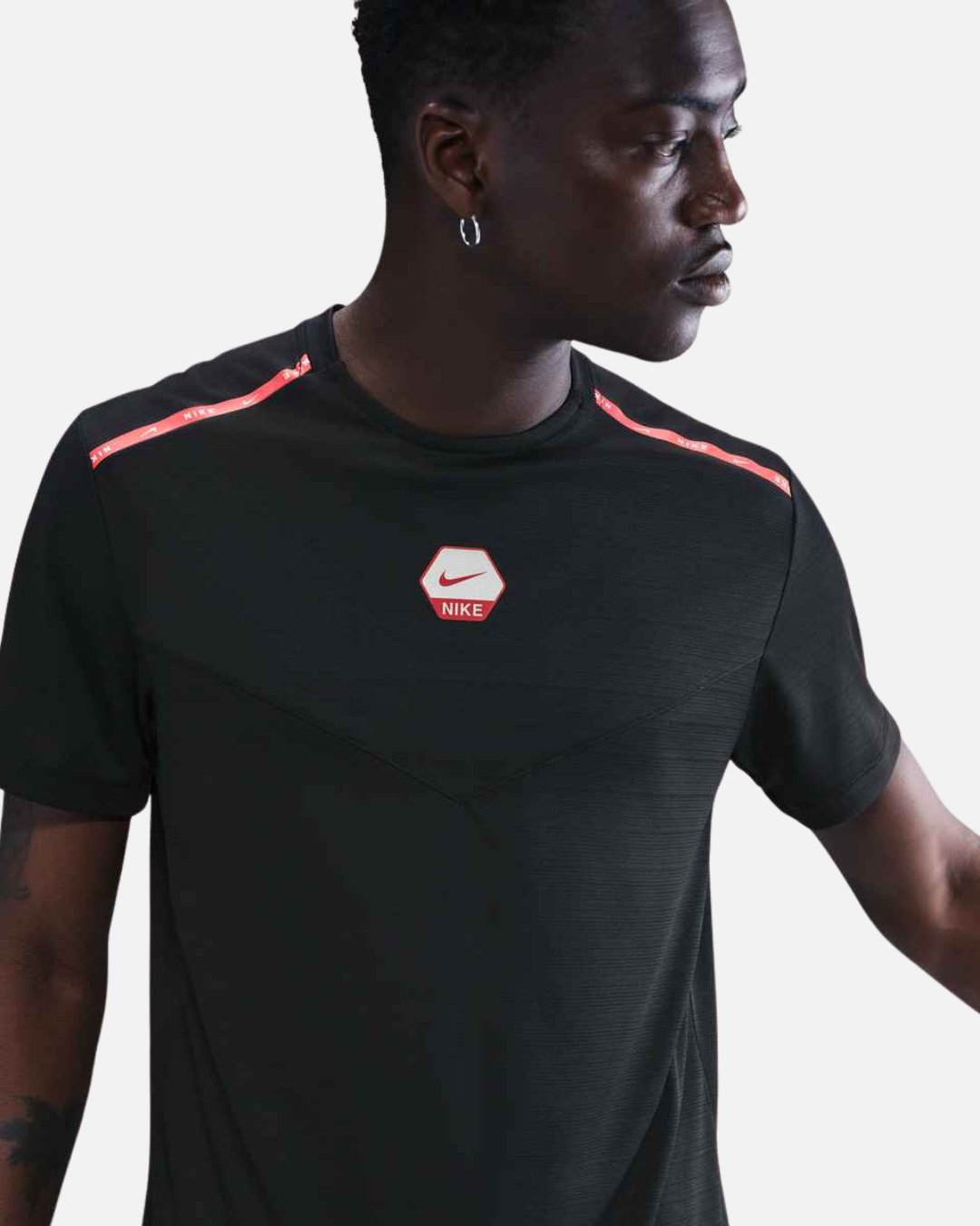T-shirt Nike Running - Noir/Rouge
