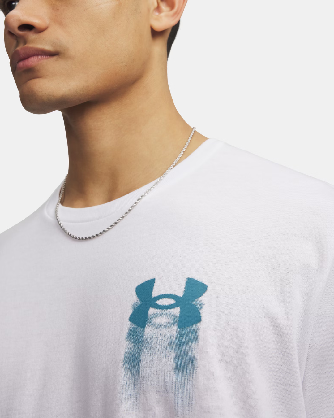 T-shirt Under Armour Blur Logo - Blanc/Bleu