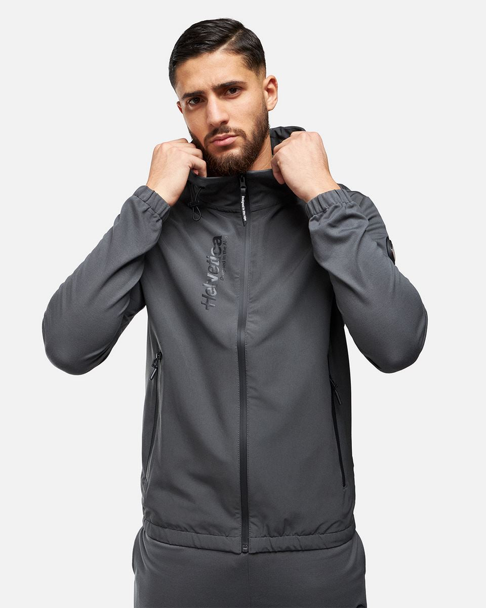 Veste à capuche Helvetica Beta - Gris