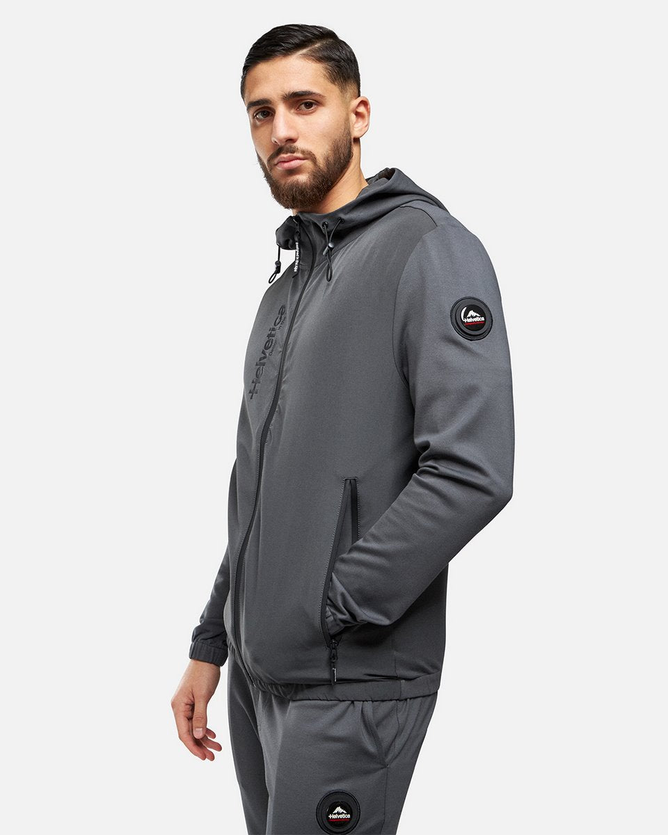 Veste à capuche Helvetica Beta - Gris