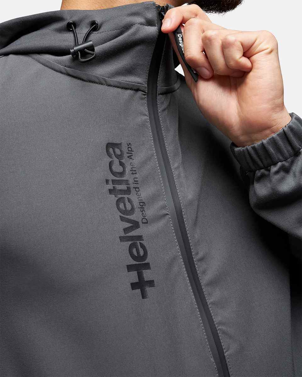 Veste à capuche Helvetica Beta - Gris