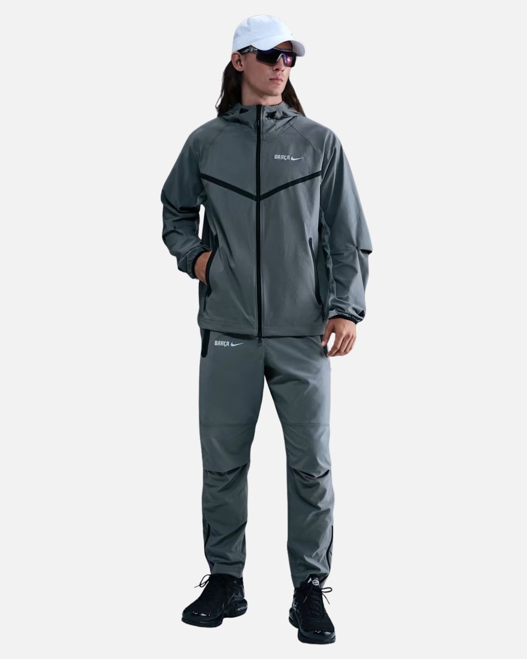 Veste de survêtement FC Barcelone Windrunner - Gris
