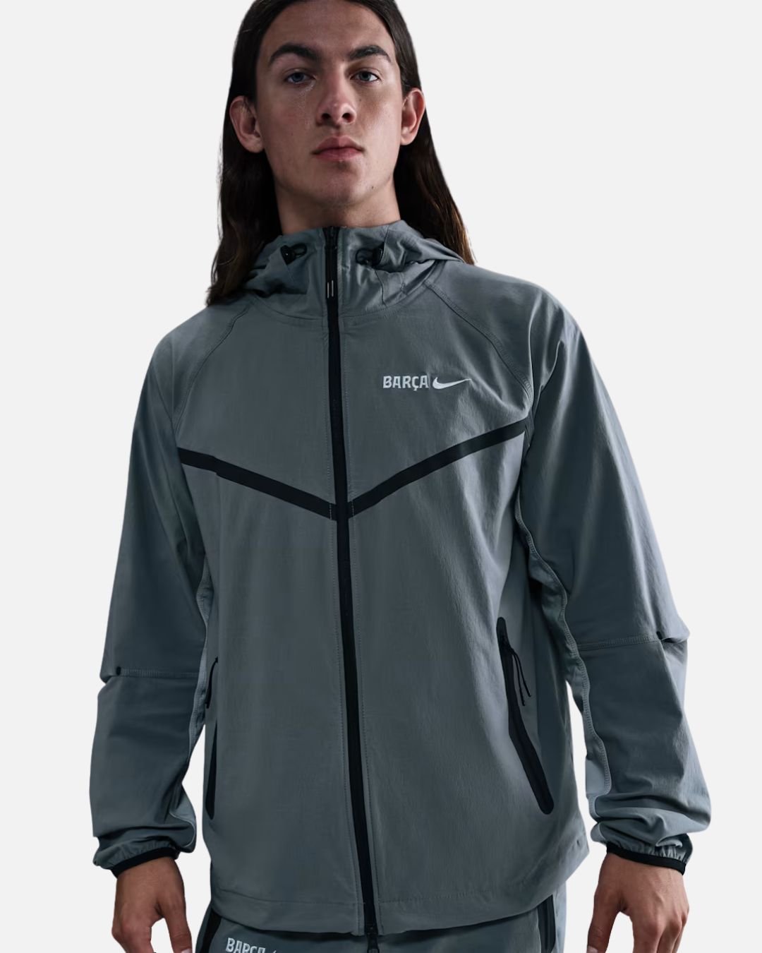 Veste de survêtement FC Barcelone Windrunner - Gris