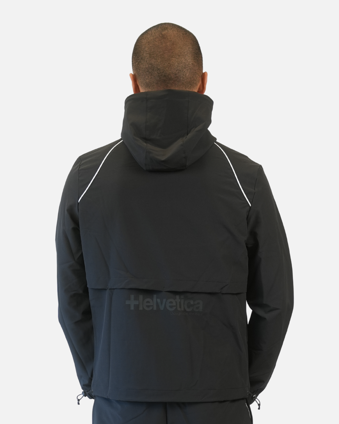 Veste de survêtement Helvetica Wells - Noir