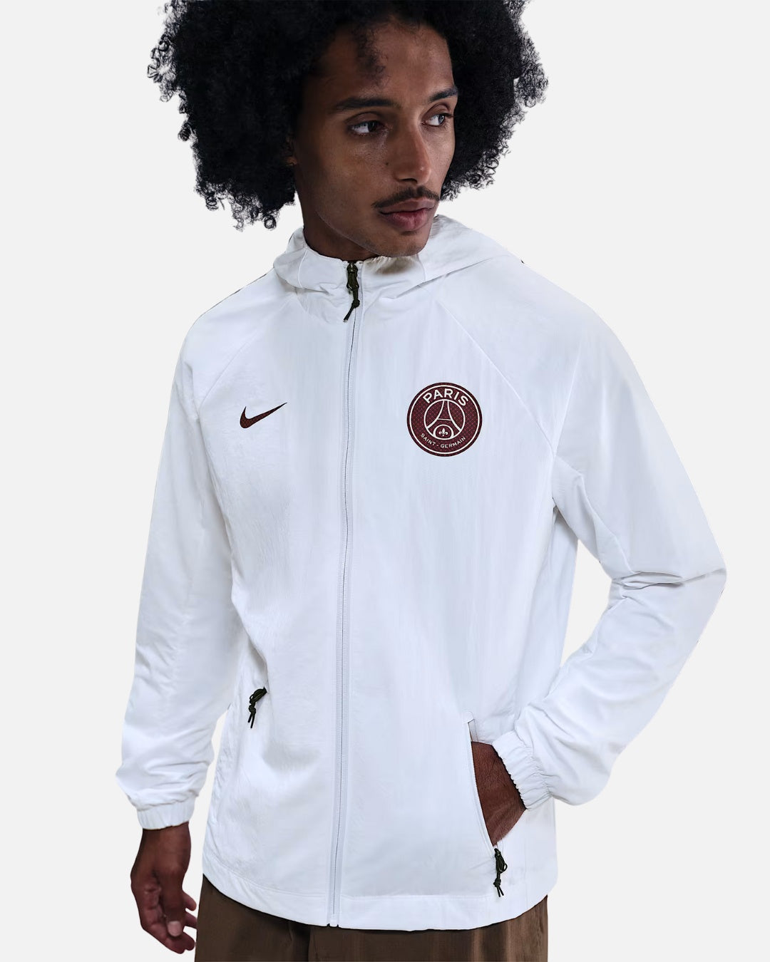 Veste tissée PSG 2025/2026 - Blanc