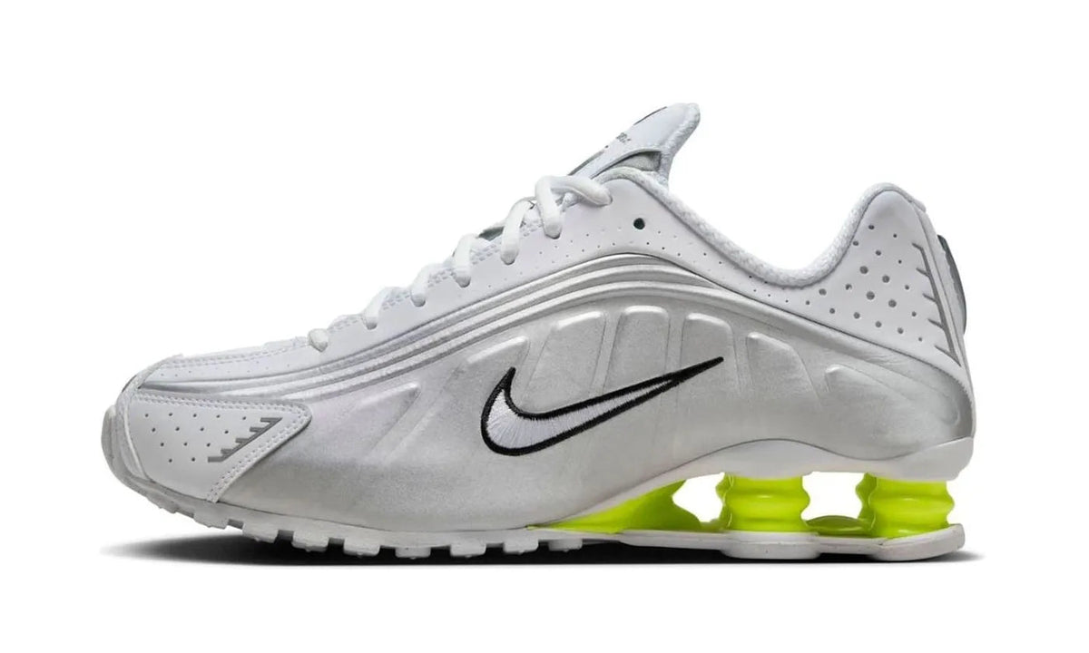 Shox R4 White Metallic Silver Volt
